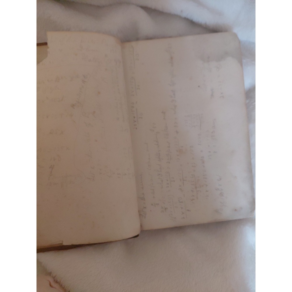 Joseph Ray's Algebra Part First 1848 HC Antique Math Book - Picture 3 of 9